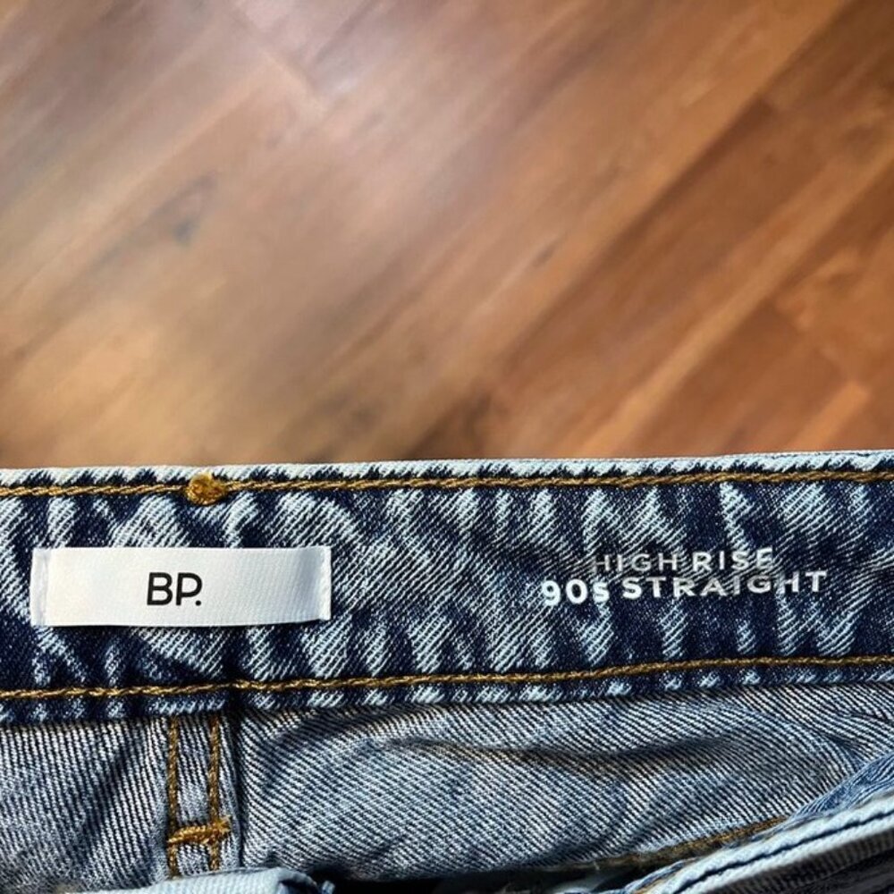 BP. 90s High Rise Straight Leg Acid Wash Jeans Blue Denim – Size 25 – NWOT - Picture 6 of 14